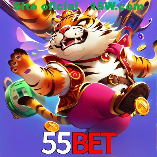 Imagem promocional da 55BET mostrando a plataforma e suas vantagens